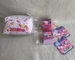 新品未使用　Sanrio3点セット　キャラメルポーチとキューブマスコット