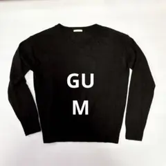 【美品】GU ジーユー Vネックニット セーター ブラック Mサイズ シンプル