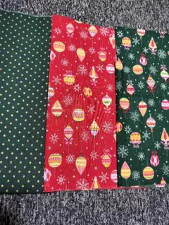 クリスマス柄の綿生地セット