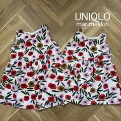 《UNIQLO×Marimekko》花柄ワンピース 80 90のサムネイル