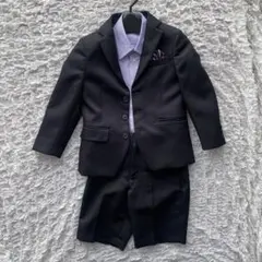 フォーマル スーツ 黒 110 ストライプ ブラック オリバーハウス 値引可