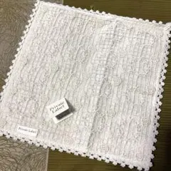 Private Label タオルハンカチ ホワイト レース　ラメ入り タグ付のサムネイル