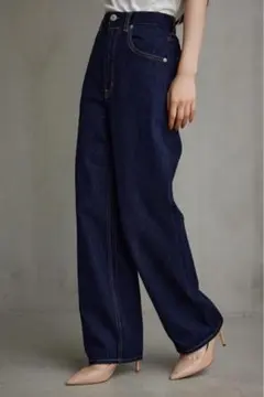 AZUL by moussy ハイウェストデニムワイドIII