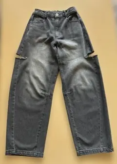 ラブトキシック　ダメージバレルレッグデニム　150