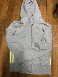 adidas フード付きパーカー グレー上下