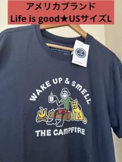 【新品・タグ付】アメリカブランド　Life is good メンズ　ＴシャツＬ
