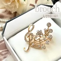 音符ブローチ★ 華やか ト音記号 発表会 音楽 ピアノ バイオリン 音楽祭