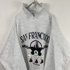 USA製 90s san francisco ハーフジップ スウェット