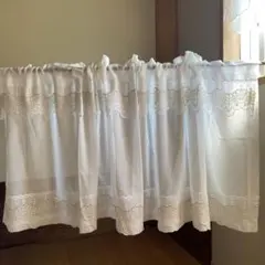 こいたろう様専用カフェカーテンハンドメイド レース刺繍カーテン２点まとめ購入