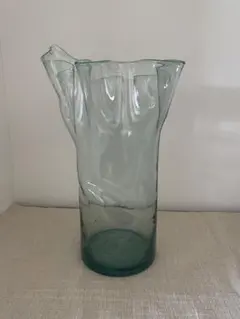 ヴィンテージ　奥原硝子　ラムネ特大花器 okuharaglass81-1.jpg