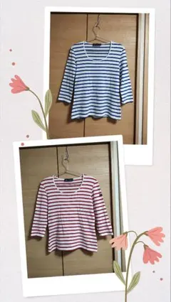 ★2枚セットで★ SAINT JAMES ラウンドネック ボーダー T ★Ｔ０★