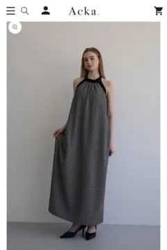 Sacai Luck 異素材ドッキング ワンピース ジップ フリル サカイ2