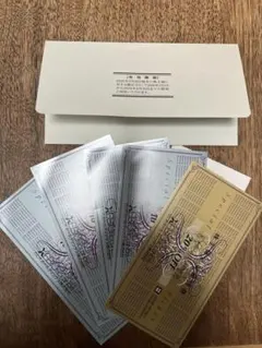 ゼビオホールディングスの株主特別御優待券、10%4枚と20%1枚。合計5枚