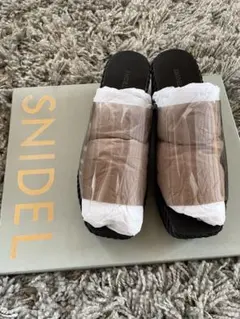 SNIDEL 新品 完売品】ナローストラップウェッジソールサンダルベージュ