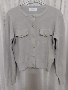 OPAQUE.CLIP モールニットクルーカーディガン