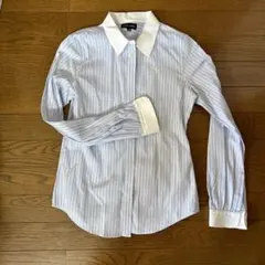 RALPH LAUREN 長袖シャツ 150 青白ストライプ