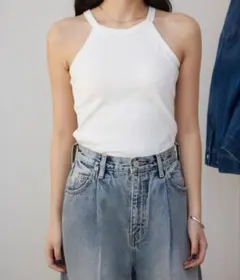 春*様 AZUL by moussyベーシック カップ付 ホルターネック タンク