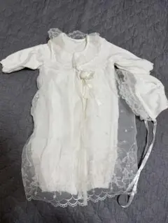 ホワイトレースベビードレス