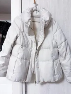 ホワイト キルティング ダウンジャケット　ショート丈