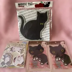 靴下にゃんこ クリアホルダー マウスパッド 付箋 セット