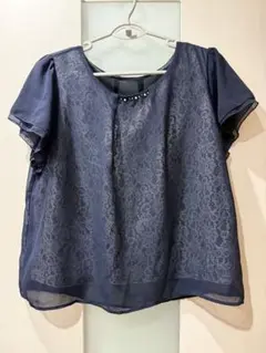 【美品】CLOSSHI ネイビー 半袖 トップス LL