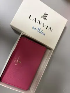 LANVIN en Bleu ピンク 名刺入れ