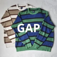 夏割【2色セット】Lサイズ GAP オーバーサイズ ストライプ セーターのサムネイル