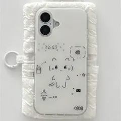 iPhone14 天使の羽 猫 スマホケース