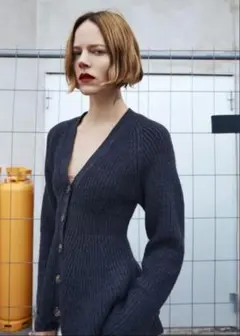 カーディガン　ダークグレー　ZARA　ザラ