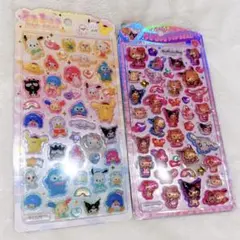 サンリオキャラクターズ&日焼けサンリオキャラクターズ うるちゅるポップシール2枚