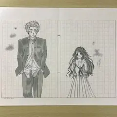 薫る花は凛と咲く 凛太郎 薫子　ペン画手描き イラスト B4サイズ作文用紙アート