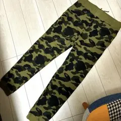 ◆XL◆ BAPE 1st camo green スウェットパンツ　エイプ　迷彩