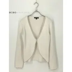 B0369/極美品【S】マックスアズリア/カーディガン/白/レーヨン ナイロンのサムネイル