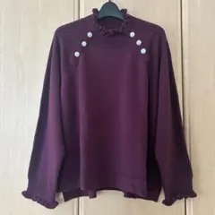 アンドラブ　&LOVE ニットプルオーバー　ボルドー　3L