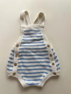 ZARA ストライプ ニットロンパース 1-3ヶ月