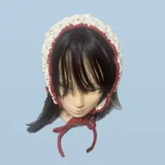 ハンドメイド バブーシュカ　白×赤