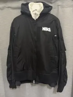 nike × sacai レイヤードボンバージャケット 黒 Mサイズのサムネイル