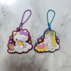 サンリオぷっくりラバーマスコット　キティちゃん＆もふもふびより2個セット