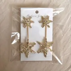 ピアス　ゴールド　星ピアス　ブライダルピアス　ブライダルアクセサリー