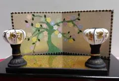 ㉒ひな祭り 屏風 敷台 ぼんぼりの3点セット