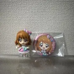 アイカツ ガチャガチャ A賞フィギュア 缶バッチ 2個セット