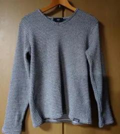 AZUL ワッフル編み 長袖カットソー S グレー