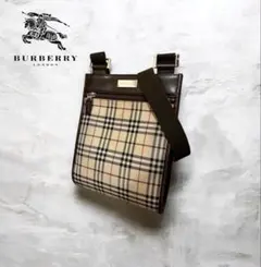 美品】バーバリー ショルダーバッグ レザー フラップ ノバチェック