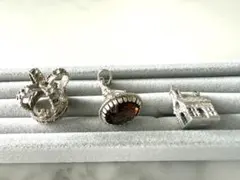 英国ヴィンテージシルバーチャーム 3個セット