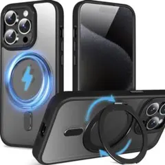 iPhone15 Pro MagSafe対応 スタンド ワイヤレス充電 ケース