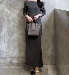 JUNOAH オフショル風マーメイドワンピース