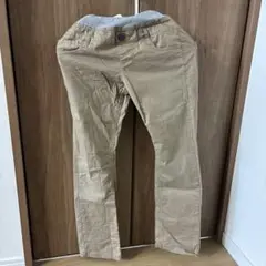 カジュアル ベージュ コットン混紡 長ズボン140