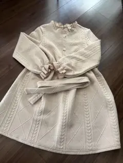 冬用　ベージュ ワンピース120-130㎝