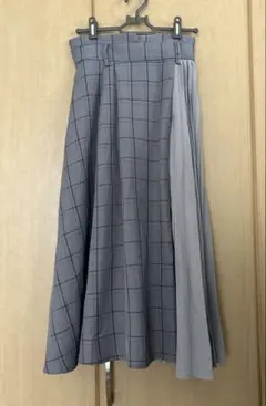 イング INGNI ロングスカート M グレー チェック