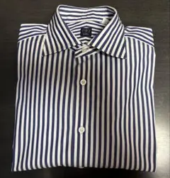 BEAMS F ビームスエフ　ロンドンストライプシャツ 41 ネイビー